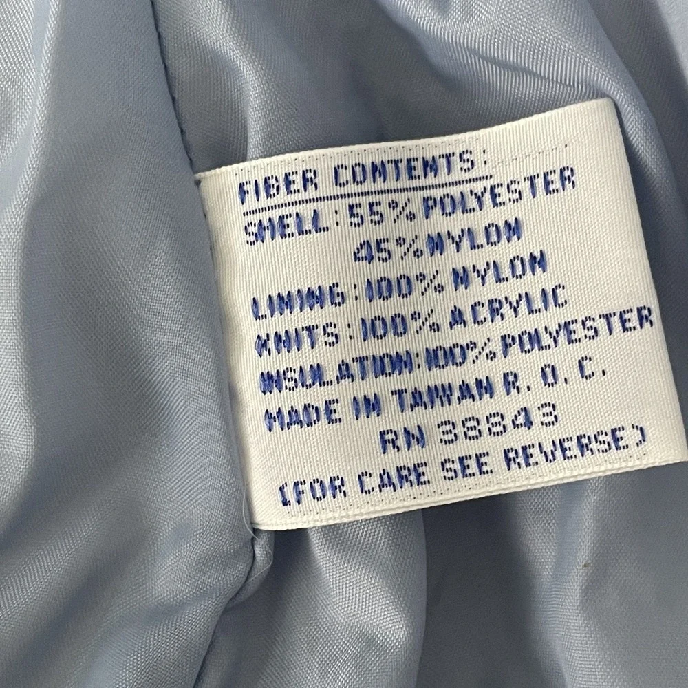 Vintage Rothschild 1980s Periwinkle Hooded Puffer Winter Coat‎ | Girls Size 5